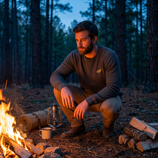 The Wing Thermal Long Sleeve Tee lifestyle — wildlife photography thermal | Shutter & Wing