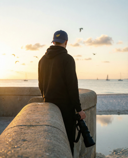 The Wing Clean Up Cap in Slate — embroidered brand mark cap | Shutter & Wing